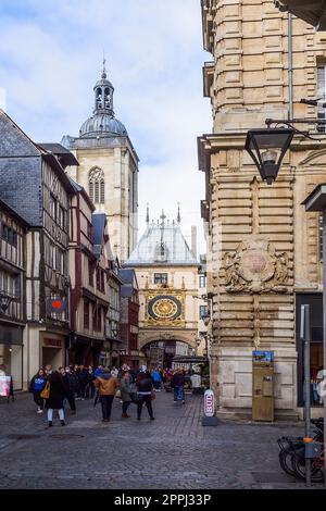 France, Rouen - la Tour de l'horloge Banque D'Images