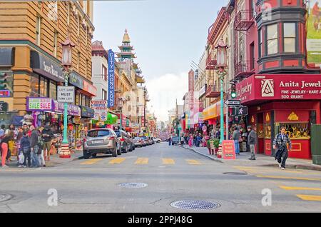 Quartier Chinatown à San Francisco, États-Unis Banque D'Images