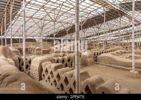 Site archéologique de la ville sacrée de Caral-Supe au Pérou Banque D'Images