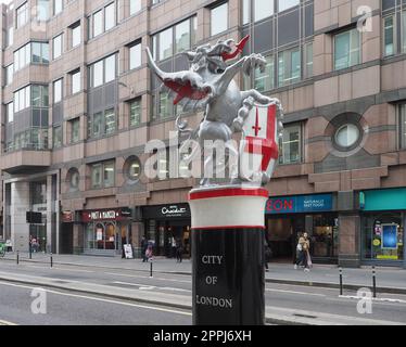 Marque limite Dragon à Londres Banque D'Images