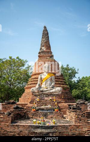 THAÏLANDE AYUTTHAYA WAT WORACHETTHARAM Banque D'Images