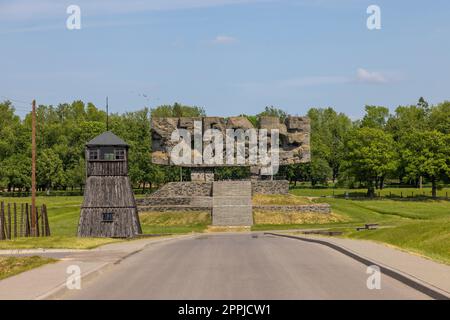 Monument au combat et au martyre dans le camp nazi de concentration et d'extermination de Majdanek, Lublin, Pologne Banque D'Images