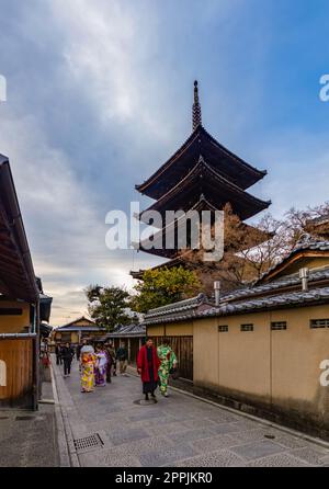 Temple Hokan-ji - Yasaka-no-Tou VIII Banque D'Images