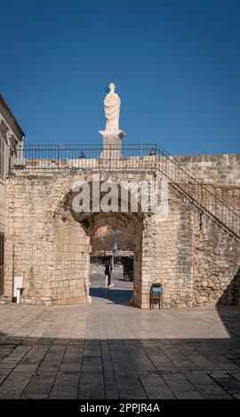 Porte de la ville, Trogir, Croatie Banque D'Images