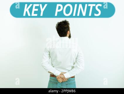 Affiche présentant les points clés. Concept d'Internet la plus importante information qui est dit ou écrit Banque D'Images