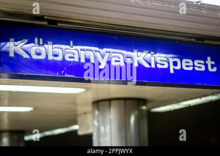 Station de métro Kobanya Kispest à Budapest Banque D'Images