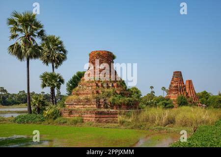 Les ruines du temple d'Ava à Mandalay en Birmanie Banque D'Images