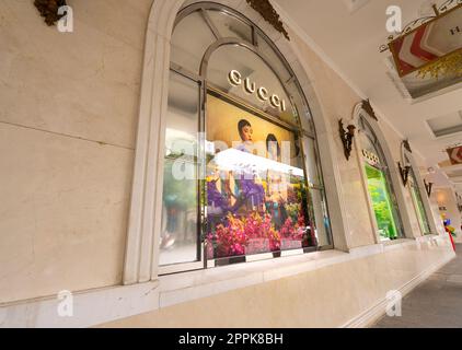 Magasin de marque Gucci à Hanoi, Vietnam Banque D'Images