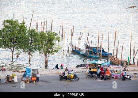 Marais mangrove dans Tg balai Karimun infrom d'un hôtel Banque D'Images