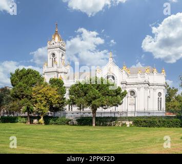 Bulgare St. Stephen Church, ou Sveti Stefan Kalisesi, une église orthodoxe bulgare dans le district de Balat, Istanbul, Turquie Banque D'Images