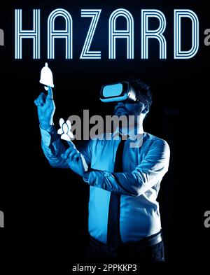 Inspiration montrant le signe danger. Compte ou déclaration d'approche commerciale décrivant le danger ou le risque Banque D'Images