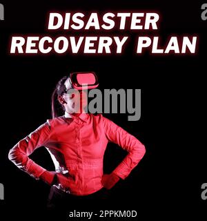 Affichage conceptuel du plan de reprise après sinistre. Idée commerciale ayant des mesures de sauvegarde contre les situations dangereuses Banque D'Images
