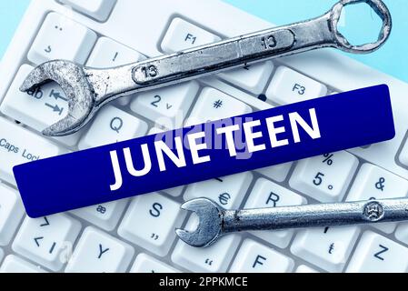 Texte d'écriture juin Teen. Approche d'affaires congé légal aux États-Unis de la fin de l'esclavage aux États-Unis Banque D'Images