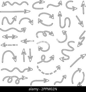 Icônes de flèche définies. Collection de flèches. Flèche simple grand ensemble. Illustration vectorielle Illustration de Vecteur