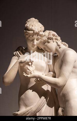 Cupidon et psyché debout, Antonio Canova. Banque D'Images