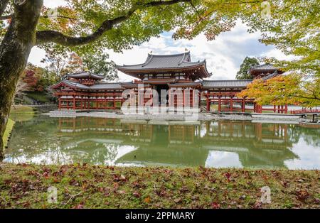 Le temple Byodo-in (Phoenix Hall) est un temple bouddhiste situé à Uji, dans la préfecture de Kyoto, au Japon Banque D'Images