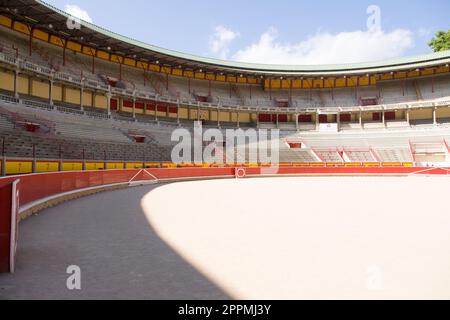 Plaza de Toros de Pamplona vue, Pampeluna, Espagne Banque D'Images