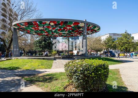 Monument de l'amitié à Tirana, Albanie Banque D'Images