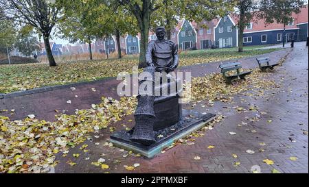 Visiter la ville d'Urk dans un mobil-home. Banque D'Images