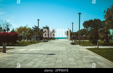 Parc moderne à Batumi. Géorgie Banque D'Images