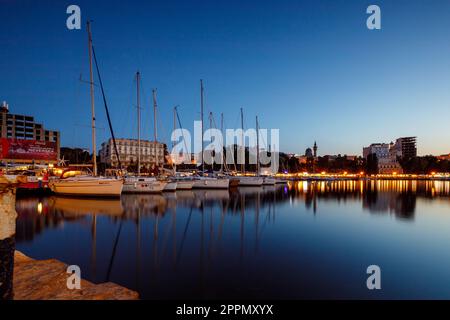 Le port de Constanta à la mer Noire en Roumanie Banque D'Images