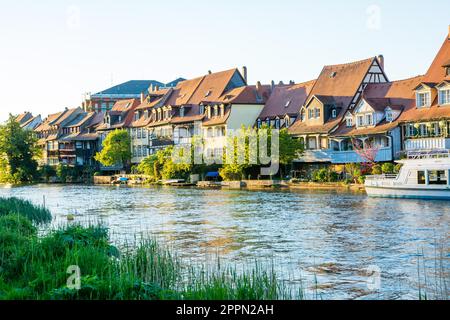 Maisons de pêcheurs du 19th siècle à Klein-Veneig (petite Venise) à Bamberg Banque D'Images