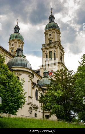 La basilique baroque Saint-Laurent à Kempten (Bavière) (Allemagne) Banque D'Images