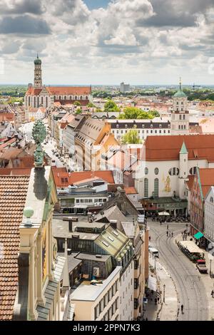 AUGSBURG, ALLEMAGNE - le 20 mai : vue sur la ville d'Augsburg, Allemagne le 20 mai 2017. Augsburg est une des plus vieilles villes d'Allemagne. Foto prise de Banque D'Images