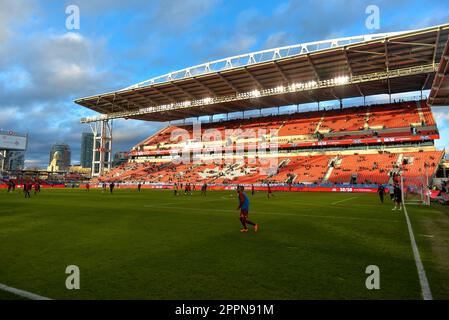 Toronto, Canada. 4 mai 2018 - voir à l'aréna BMO avant le match de la saison régulière des Services multilingues 2018 entre le FC de Toronto (Canada) et le Syndicat de Philadelphie (États-Unis) à Banque D'Images