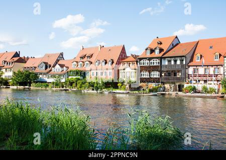 Maisons de pêcheurs du 19th siècle à Klein-Veneig (petite Venise) à Bamberg Banque D'Images