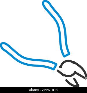 Icône pinces coupantes obliques Illustration de Vecteur