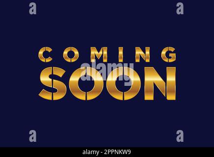 À venir, lettres vectorielles. Bannière de promotion ou d'annonce. Illustration de Vecteur