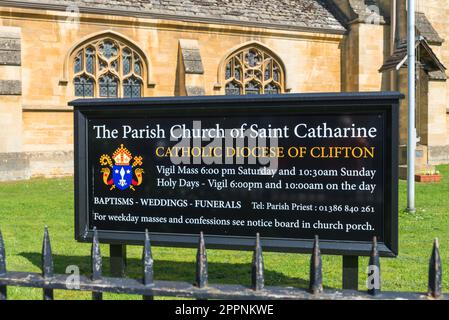 L'église paroissiale de Saint Catharine dans la jolie ville marchande Cotswold de Chipping Campden dans le Gloucestershire Banque D'Images