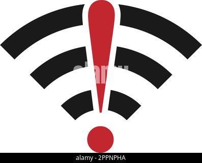 Signal défectueux, modèle d'icône de coupure de signal Illustration de Vecteur
