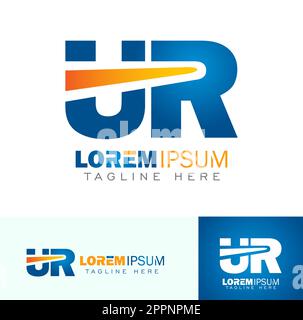 Logo initial du monogramme UF Illustration de Vecteur