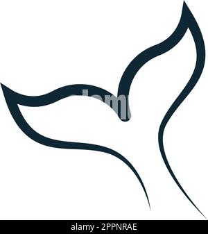 Modèle d'illustration du logo Whale Illustration de Vecteur