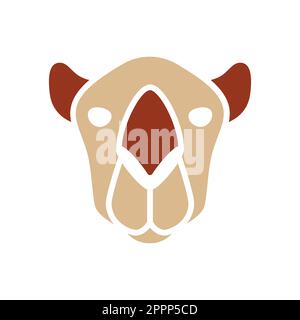 Icône de glyphe de chameau. Symbole vecteur tête d'animal Illustration de Vecteur