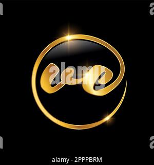 Logo initial Golden VC Monogram Illustration de Vecteur