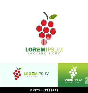 Logo symbole Grape à vin Illustration de Vecteur