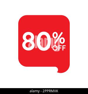 80 % de rabais sur l'icône de vecteur de balise sur fond blanc Illustration de Vecteur