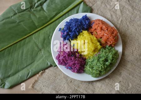 Riz collant de 5 couleurs dans le nord-ouest du Vietnam, en Asie Banque D'Images