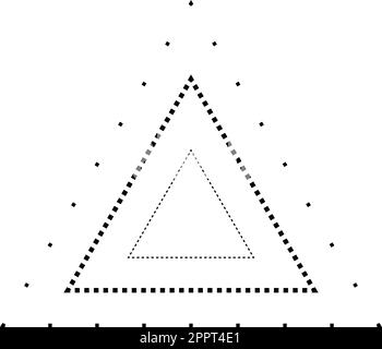 Traçage de forme de triangle élément de ligne brisée pour les enfants d'âge préscolaire, de maternelle et de Montessori préécrivant, dessiner et pratiquer la coupe dans l'illustration vectorielle Illustration de Vecteur