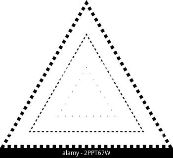 Traçage de forme de triangle élément de ligne brisée pour les enfants d'âge préscolaire, de maternelle et de Montessori préécrivant, dessiner et pratiquer la coupe dans l'illustration vectorielle Illustration de Vecteur