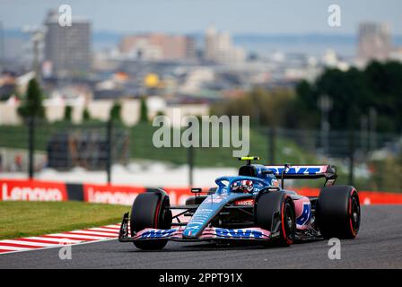 SUZUKA, JAPON, circuit de Suzuka, 8. Octobre : Esteban Ocon (FRA) de l'équipe Alpine lors des qualifications lors du Grand Prix de Formule 1 du Japon Banque D'Images