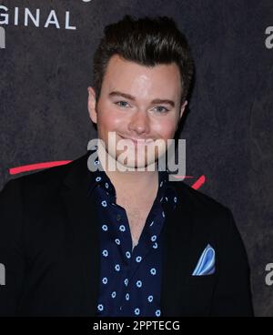 West Hollywood, États-Unis. 24th avril 2023. Chris Colfer arrive à la première de l'attraction fatale de Los Angeles qui a eu lieu au SilverScreen Theatre au Pacific Design Center à West Hollywood, Californie, lundi, 24 avril 2023 . (Photo de Juan Pablo Rico/Sipa USA) crédit: SIPA USA/Alay Live News Banque D'Images