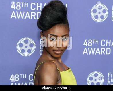 24 avril 2023, New York, New York, États-Unis: Jayme Lawson portant une robe de Prada assiste au Gala de Prix Chaplin 48th en hommage à Viola Davis à la salle Alice Tully (Credit image: © Lev Radin/Pacific Press via ZUMA Press Wire) USAGE ÉDITORIAL SEULEMENT! Non destiné À un usage commercial ! Banque D'Images