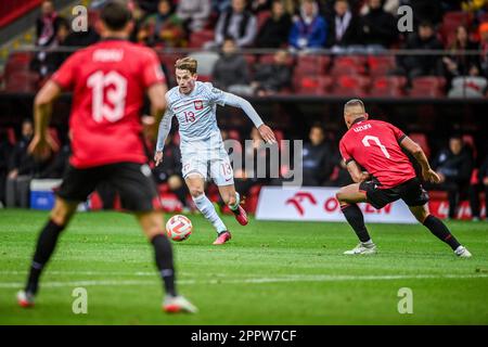 VARSOVIE, POLOGNE - 27 MARS 2023: Qualificatifs européens EURO 2024 gropu stage Pologne - Albanie o/p: Banque D'Images