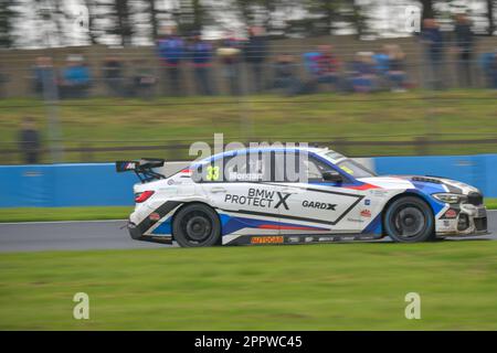 BTCC 2023, Championnat britannique de voitures de tourisme, circuit de Donington Park, Team BMW, West Surrey Racing, Adam Morgan Banque D'Images