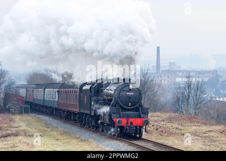 Un gala de train à vapeur sur le chemin de fer East Lancashire (ELR) Banque D'Images