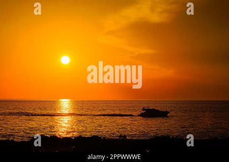 Coucher de soleil à Gallipoli - Salento, Puglia, Italie Banque D'Images